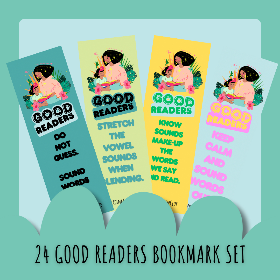 Early reading bookmarks, how to teach a child to read with reading affirmations