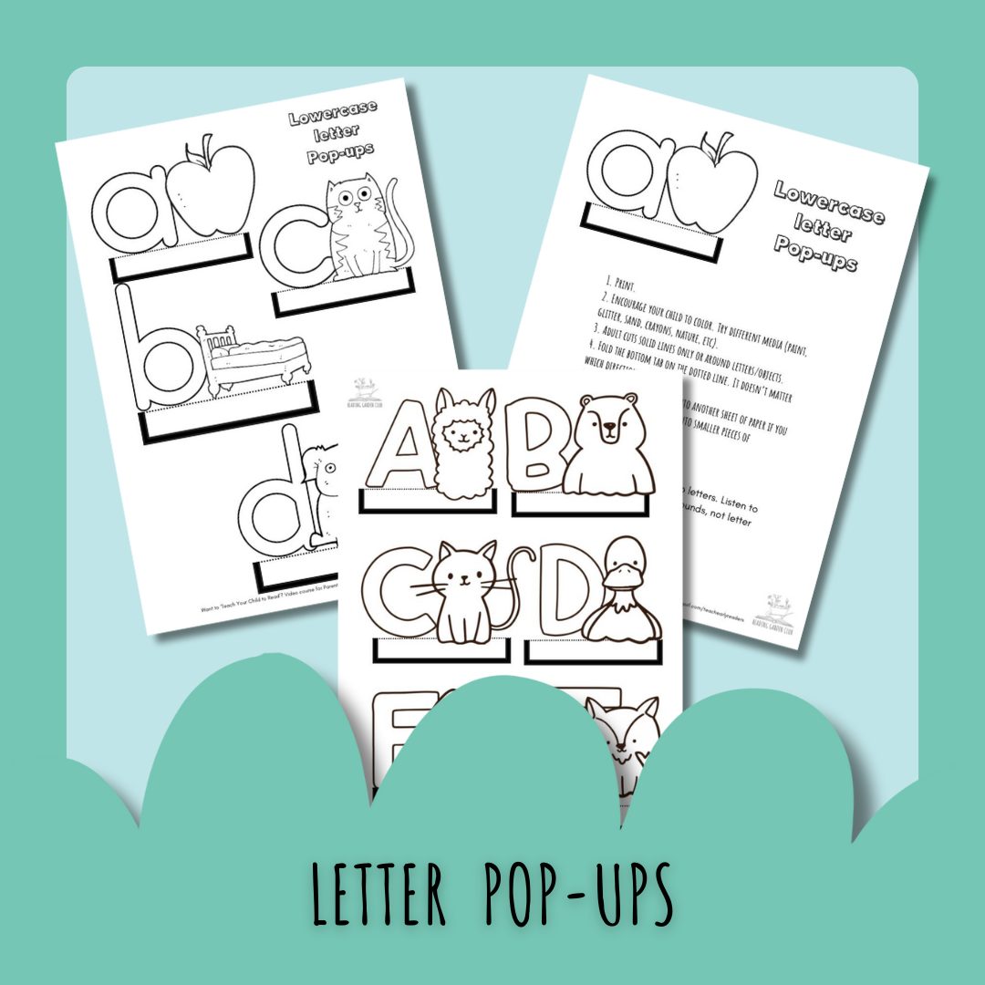 Animal Letter Pop-Ups