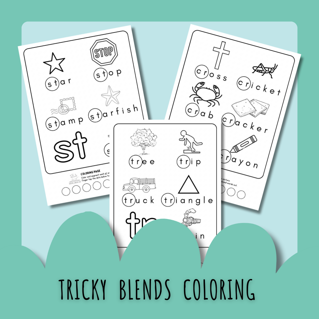 Tricky Beginning Consonant Blends Coloring Pages