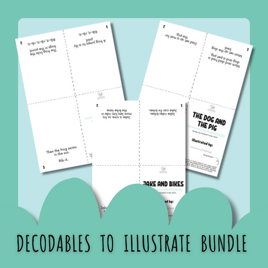 Phonics decodable mini-books, printables