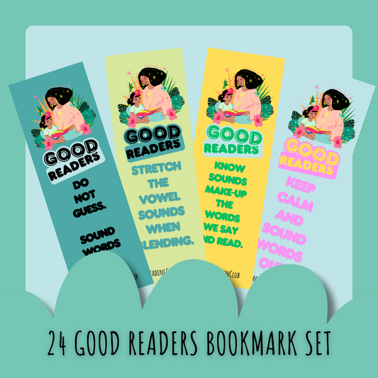 Early reading bookmarks, how to teach a child to read with reading affirmations